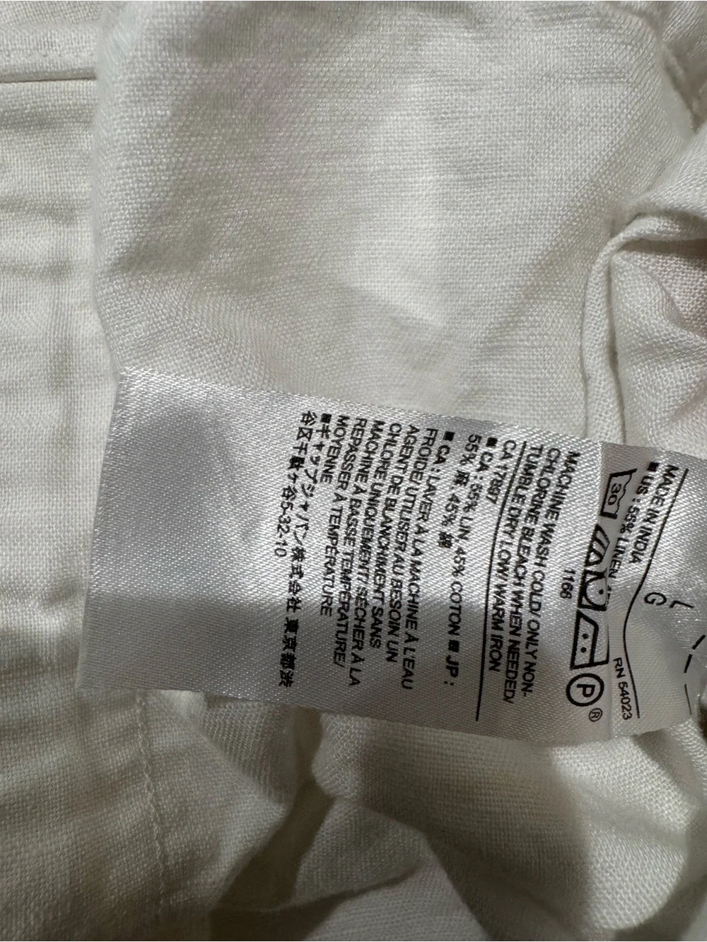 Banana Republic White Linen Slim Fit Button-Down Shirt